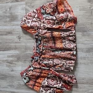 Angie Cropped Rouched Bodice Blouse